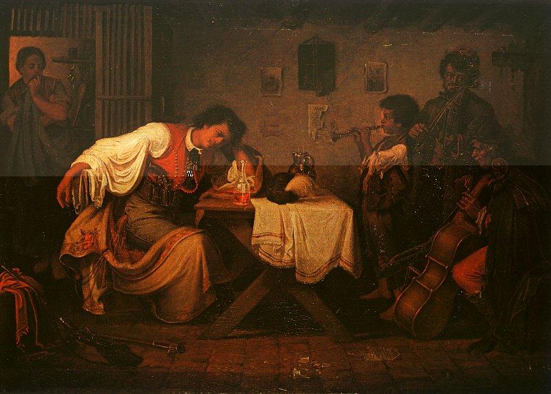 Mihaly Munkacsy Woebegone Highwayman oil painting picture